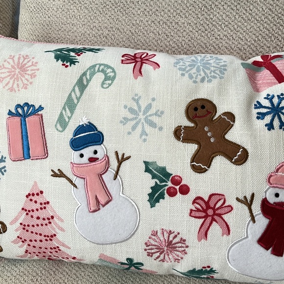 Viral Cupcakes & Cashmere Down Alternative Decorative Pink Christmas Pillow - Picture 2 of 5